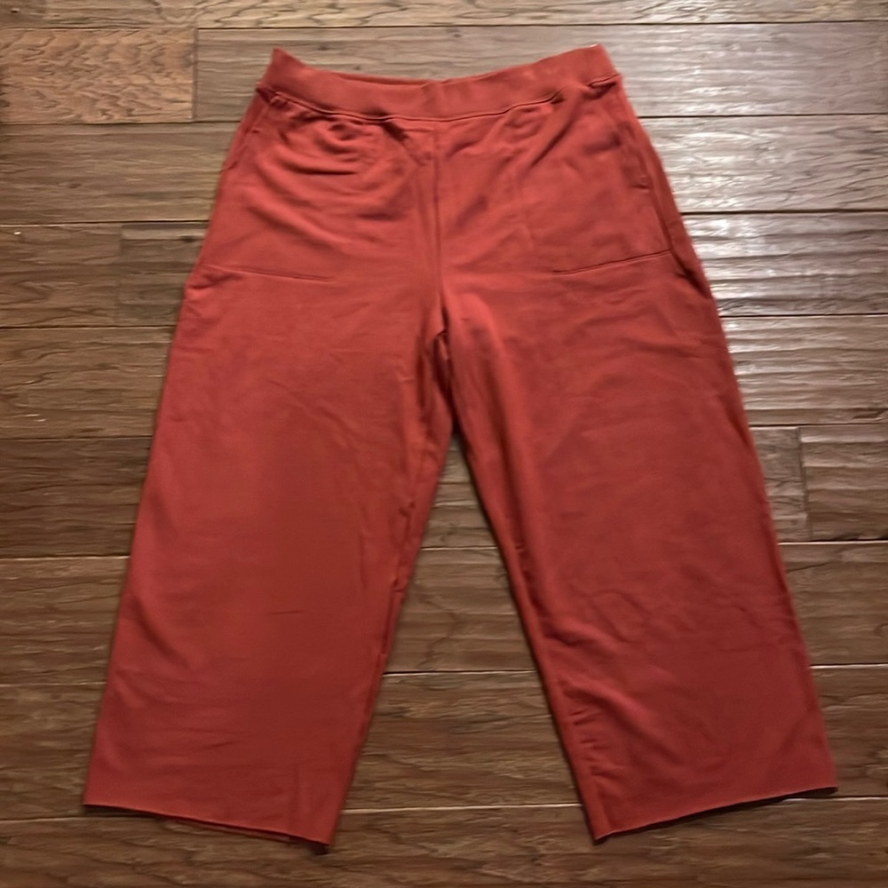 Nike Yoga Luxe Women's Cropped Fleece Pants Size M - Picture 1 of 8